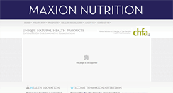 Desktop Screenshot of maxionnutrition.com